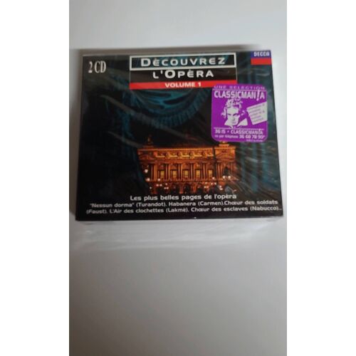 Découvrez L'opéra  Vol 1,Classicmaniac 2 Cd