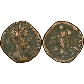 Rome - Sesterce - Commode - Aequitas - 185 Ad - 22.09 G. - Ric.492 - 25-341