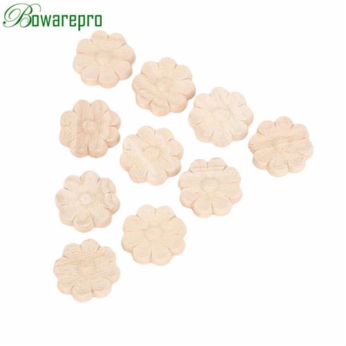 Bosharepro ¿ cadre de sculpture de fleurs en bois, adhésif décoratif non peint pour meubles, armoire, moulures, 4/5/6CM, 10 pièces