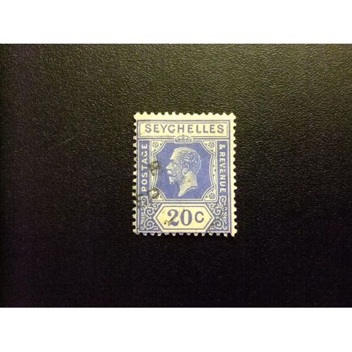 51 Seychelles 1921 1928 / Roi George V / Yvert 102 Fu Ca Sg 113 Fu