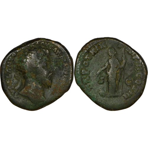Rome - Dupondius - Marc Aurele - 164 Ad - Providence, Baguette, Sceptre Et Globe - 13.89 G. - Rare - Ric.907 - 25-351