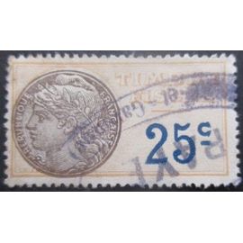 France Fiscal 25c Oblitéré