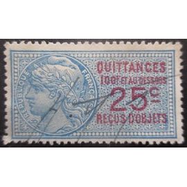 France Fiscal Quittances 25c Oblitéré