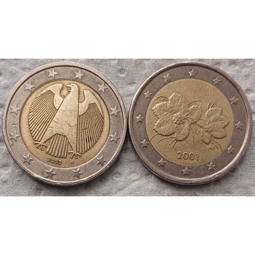 2 Pièces Anciennes Rare De 2 Euros De 2001 Et 2003 ( Allemagne Et..)