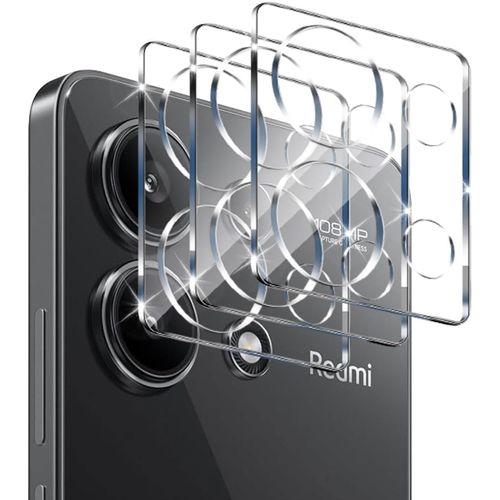 Caméra Arrière Protecteur Pour Xiaomi Redmi Note 13 4g,Protection Objectif Caméra Arrière Film En Verre Trempé 9h,Anti Rayures,Ultra Hd,Lot De 3