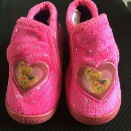 Chaussons Fée Clochette Disney Bébé Fille Rose Pailleté Pointure 20