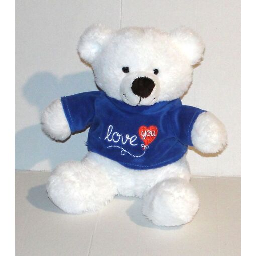 GÉANT 50CM PELUCHE Blanc Nounours Ours Avec I Love You Cœur Mères Jour GÉANT 50CM PELUCHE Blanc Nounours Ours Avec I Love You Cœur Mères Jour