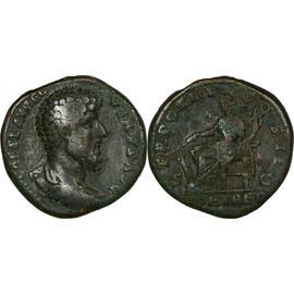 Rome - Sesterce - Lucius Verus - 163 Ad - Fortuna Assise - 21.19 G. - Tres Rare - Ric.1342 - 25-355