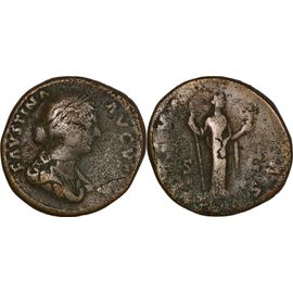 Rome - Sesterce - Faustine Jeune - 156 Ad - Fecvnditas - Faustine Tenant Sceptre Et Enfant - 24.08 G. - Ric.1638 -25-357