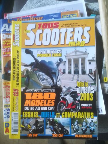 Tous Les Scooters Mag Hors Serie 10 De 2002 Aprilia Atlantic 125,Peugeot Jet Force Compresseur,Yamaha Versity 300,Renault Kouranos,Yamaha Majesty,Peugeot Sv,Suzuki An Burgman,Malaguti Madison K400