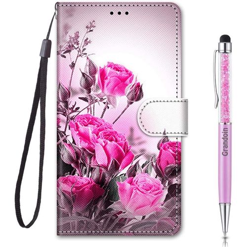 Coque Pour Samsung Galaxy M11 / A11, Mode Cratif Effet Bookstyle Dsign Tui De Protection Housse En Pu Cuir Avec Tpu Silicone Souple Phone Case Pour Galaxy M11 / A11 (Rose)