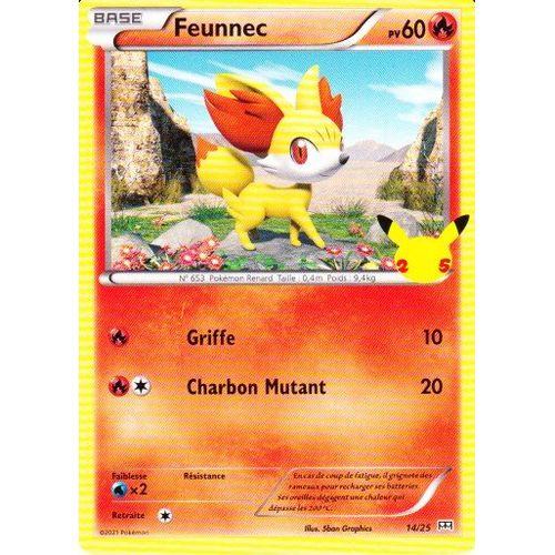 Feunnec - N°653 Pokémon Renard - Carte 14/25