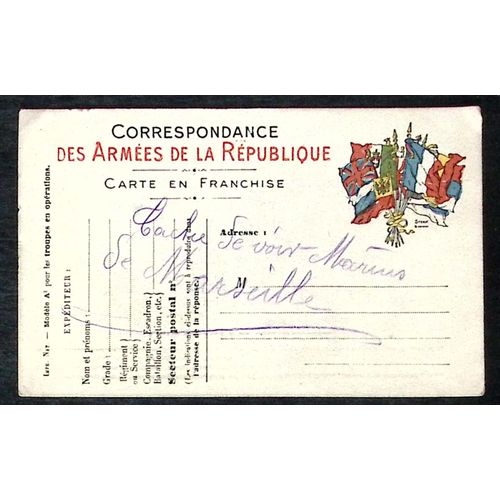 Carte Militaria Correspondance Des Armees