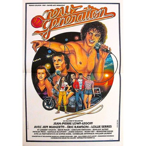New Generation De Jean-Pierre Lowf-Legoff - 1979 - Jeff Manzetti - Eric Rawson - Lollie Serres - Affiche Cinéma Originale Pliée - 120 X 160 (Agrafée Sur Les Cotés)