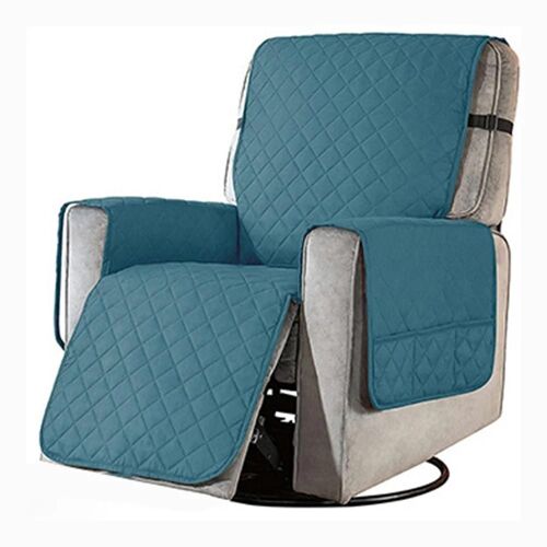Housse de canapé Housse de protection de fauteuil avec poches latérales Tout compris Housse de chaise inclinable pour chiens Animaux de compagnie Protéger Turquoise,S