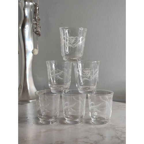 Verres Digestif Cristal Gravé
