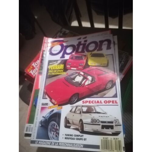 Option Auto 23 De 1988 Opel Gamme,Irmscher Gt 3.6,Ferrari Testarossa,Koenig Gemballa Lorenz,Honda Spazio,Espace Quadra,Sbarro Robur