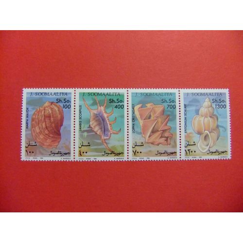 51 République De Somalie Somalia 1994 / Faune Marine (Mollusques) / Yvert 441 / 444 Mnh