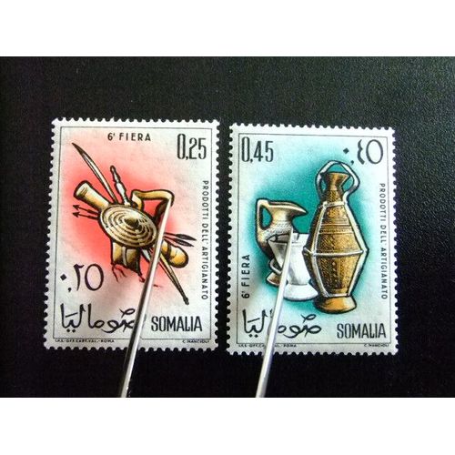 51 République De Somalie Somalia 1961 / Vie Foire De L'Art Somalien Du Pays / Yvert 17/18 Mnh