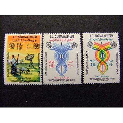 51 République De Somalie, Somalia 1981 / Communications U.I.T. Et O.M.S. / Yvert 258 / 260 Mnh