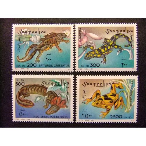 51 République De Somalie Somaliea 1996 / Faune Amphibienne / Yvert 512 / 515 Mnh