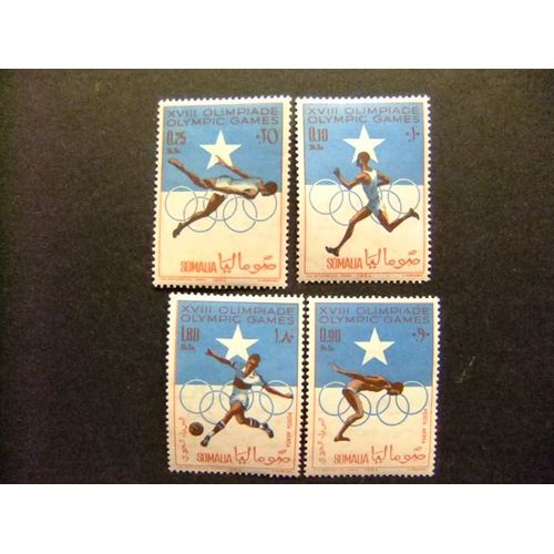 51 République Somalie Somaliea 1964 / Jeux Olympiques De Tokyo / Yvert 33 / 34 + Pa 28 / 29 Mnh