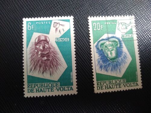 Timbre Haute-Volta Y T 78 - 82 Masques D'Animaux 1960 (180509 )