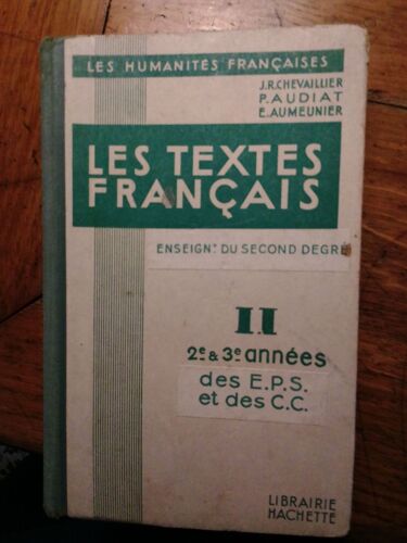 Les Textes Français, Enseignement Du Second Degré 2ème Et 3ème Années Des Eps Et Des Cc