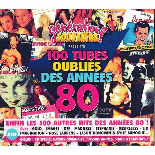 ®Génération Souvenirs Présente 100 Tubes Oubliés Des Années 80® 5cd 100 Hits «Versions Originales» Entièrement Remasterisées (P)&© 2021®Wagram Music Sas Made In France «Boitier Digipack Cartonné» Rare