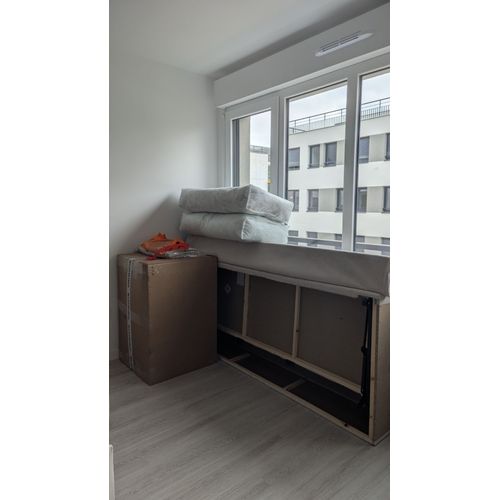 Budwing Canapélit Avery Beige Avec 2 Poufs-3 Places