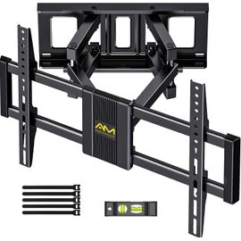 Support Mural Tv À Mouvement Complet Pour Téléviseurs De 37 À 75 Pouces Jusqu'À 45 Kg, Fixation Tv Avec Double Bras, Pivotant, Extensible Et Inclinable, Max Vesa 600X400Mm, Aplf6