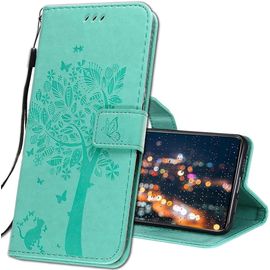 Coque Pour Realme 7 Rabat Etui,Realme 7 Protection Housse En Cuir Pu,Coques Portefeuille Pour Realme 7 4g Smartphone. Kt1 Wish Tree Green