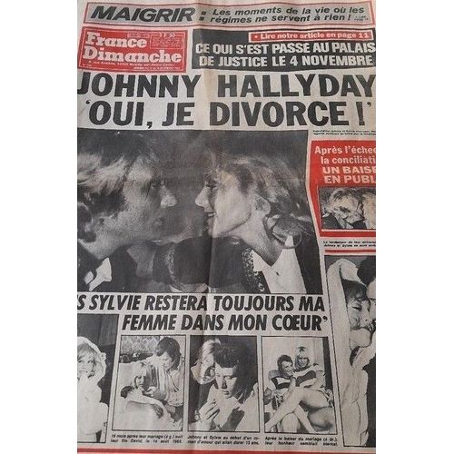 France Dimanche 1784 1980 Johnny Hallyday/Sylvie Vartan/Caroline Gerard Lenorman/Dassin/Kojak/Guichard