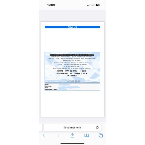 Beyoncé Stade De France 22/06