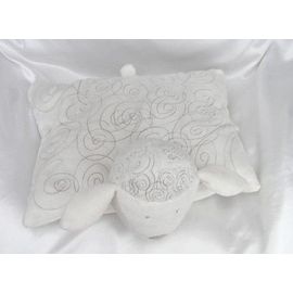 Doudou Peluche Mouton Blanc Coussin Spirales Obaibi Okaidi