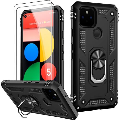 Coque Pour Google Pixel 5 Housse De Protection Antichoc Avec Support Magnétique Rotatif 360°, Certification Militaire Résistante Aux Chutes, Bords Surélevés Protègent Écran Et Appareil Photo, Design Durable Pour Voyage