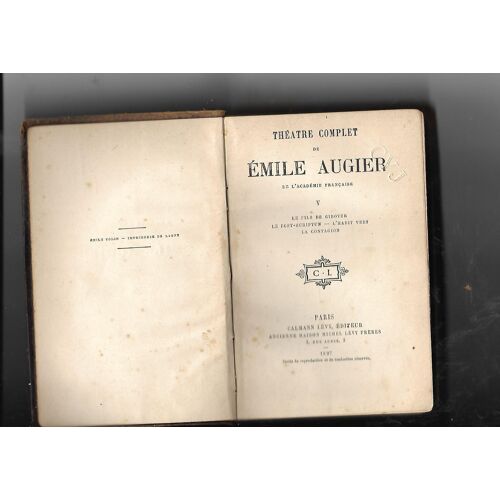 Théâtre Complet Emile Augier