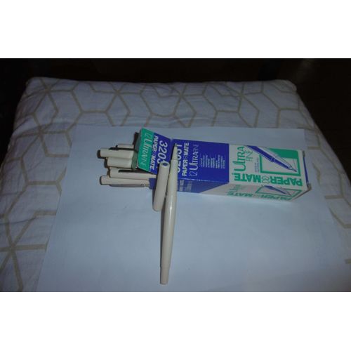 Stylo Feutre À Pointe Plastique Ultra Fine Bleu Papermate 32031 Boite De 12