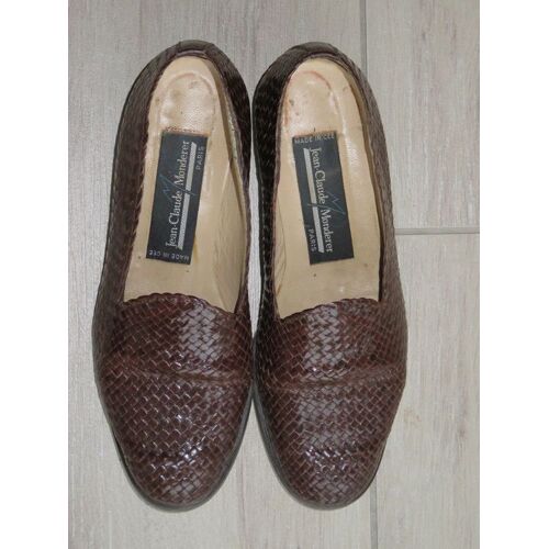 Chaussures En Cuir Tressé Marron T. 37