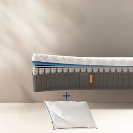 EMMA | Pack Matelas Original II Plus 80x200 + Oreiller Nuage| Ressorts + Mémoire de Forme | Housse Plus Respirante
