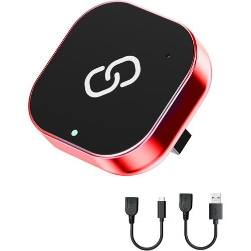 Spedal Adaptateur Carplay Sans Fil Pour Iphone, Ez Connect Clé Usb Carplay Voiture, Compatible Avec Les Voitures 2016+ Et Iphone Ios 10+, Plug And Play (Rouge)