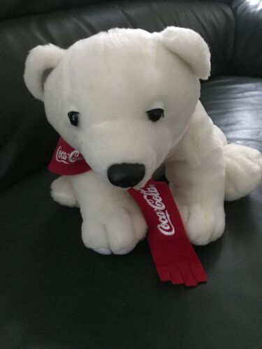 Peluche Ours Blanc Coca Cola - Ourson Blanc Coca Cola - Halo Europe Bvba - 29x23 Cm