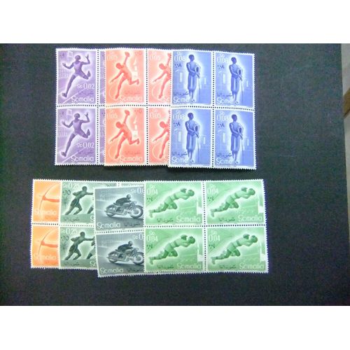51 Somalie Italienne Somalia 1958 / Sports Divers Sports / Yvert 259 / 265 X 4 Mnh