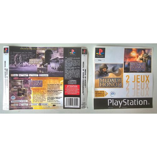 Jaquettes Avant Et Arrière Du Jeu "Medal Of Honor Et Medal Of Honor Underground" Sur Sony Playstation