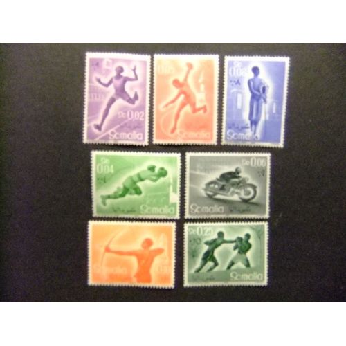 51 Somalie Italienne Somalia 1958 / Sports Divers Sports / Yvert 259 / 265 Mnh