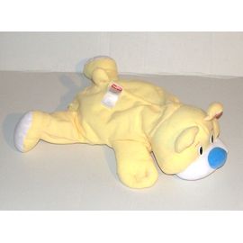 Doudou Ours Fisher Price Rare Rumple Bear Jaune - Peluche Ourson Vintage 98 East Aurora 44 Cm