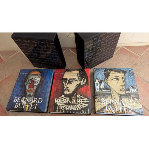 Bernard Buffet Monographie De 1943 À 1999 En 3 Volumes Reliés Sous Jaquette Et En 2 Coffrets.