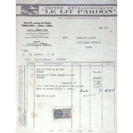 Facture De 1953 - Paris