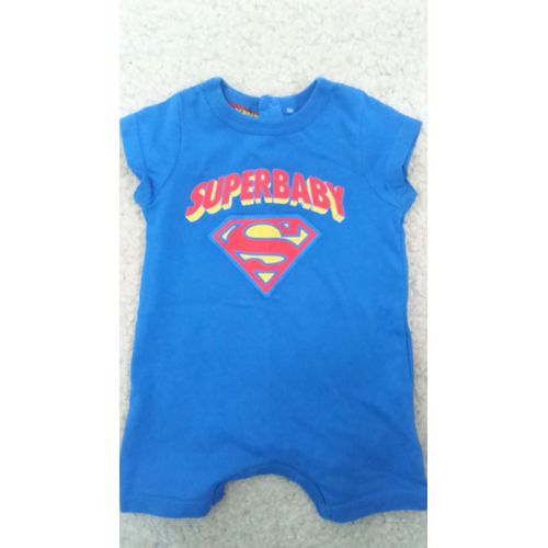 Barboteuse Déguisement Garçon "Superbaby" Taille 1 Mois