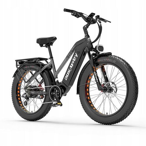 Dukawey Dm530 Plus 1000w 26" Fat Bike Vélo Électrique Tout-Terrain 52v 20ah Batterie Samsung 25km/H Suv E-Bike 60-150km 89nm - Gris